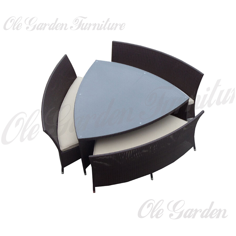 YL-107 4 Pieces Triangular Outdoor Dining Sets