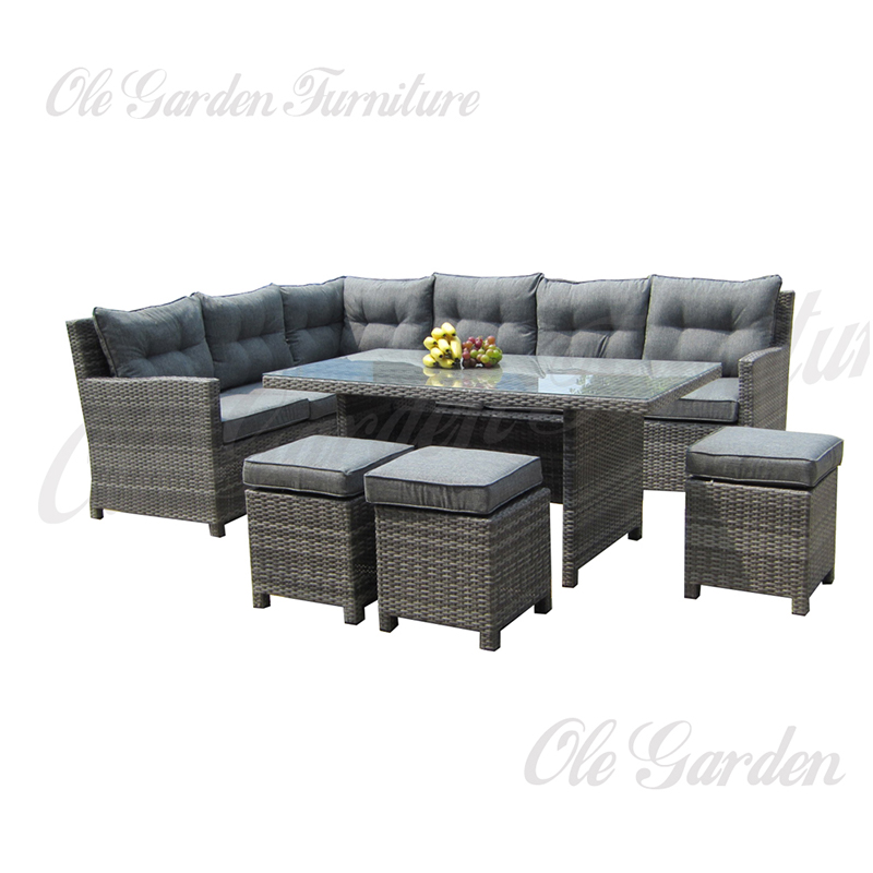 YL-312 6-piece iron outdoor sofa set