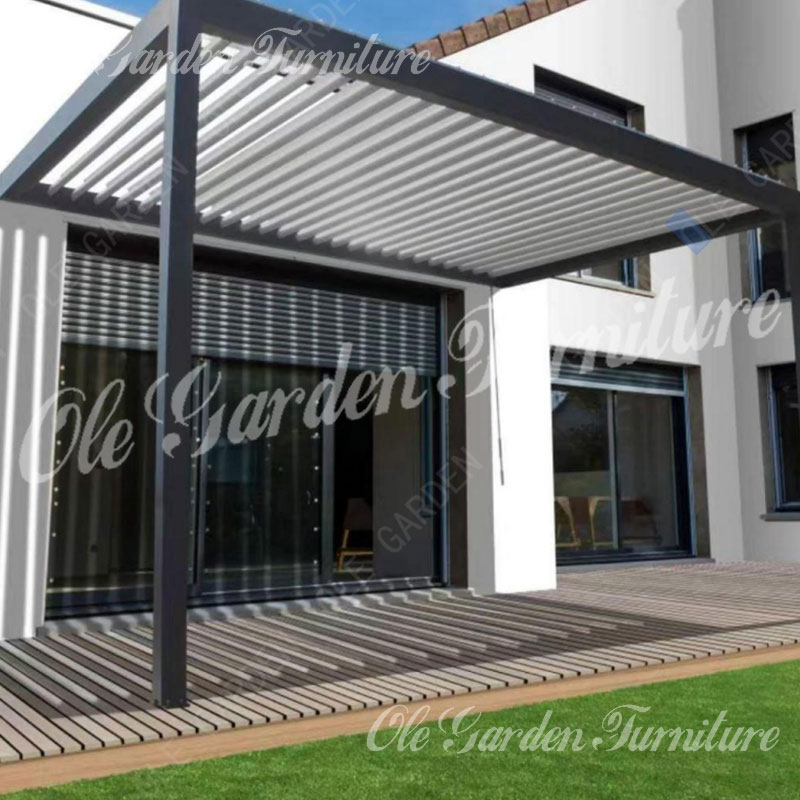 GOLE-42001 VALERIE Manual blinds pergola with rocker